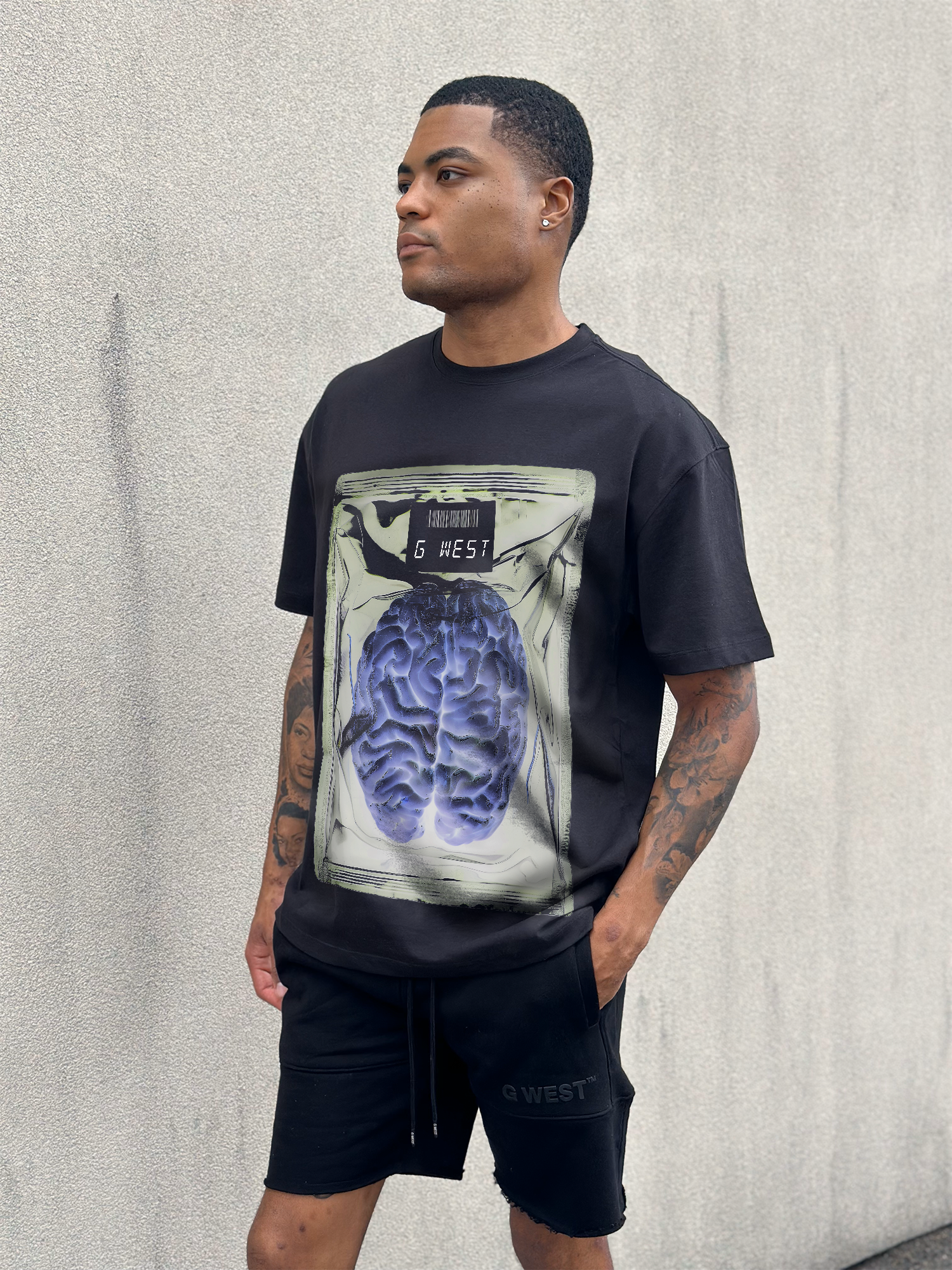 G West Brain Bag Black Tee