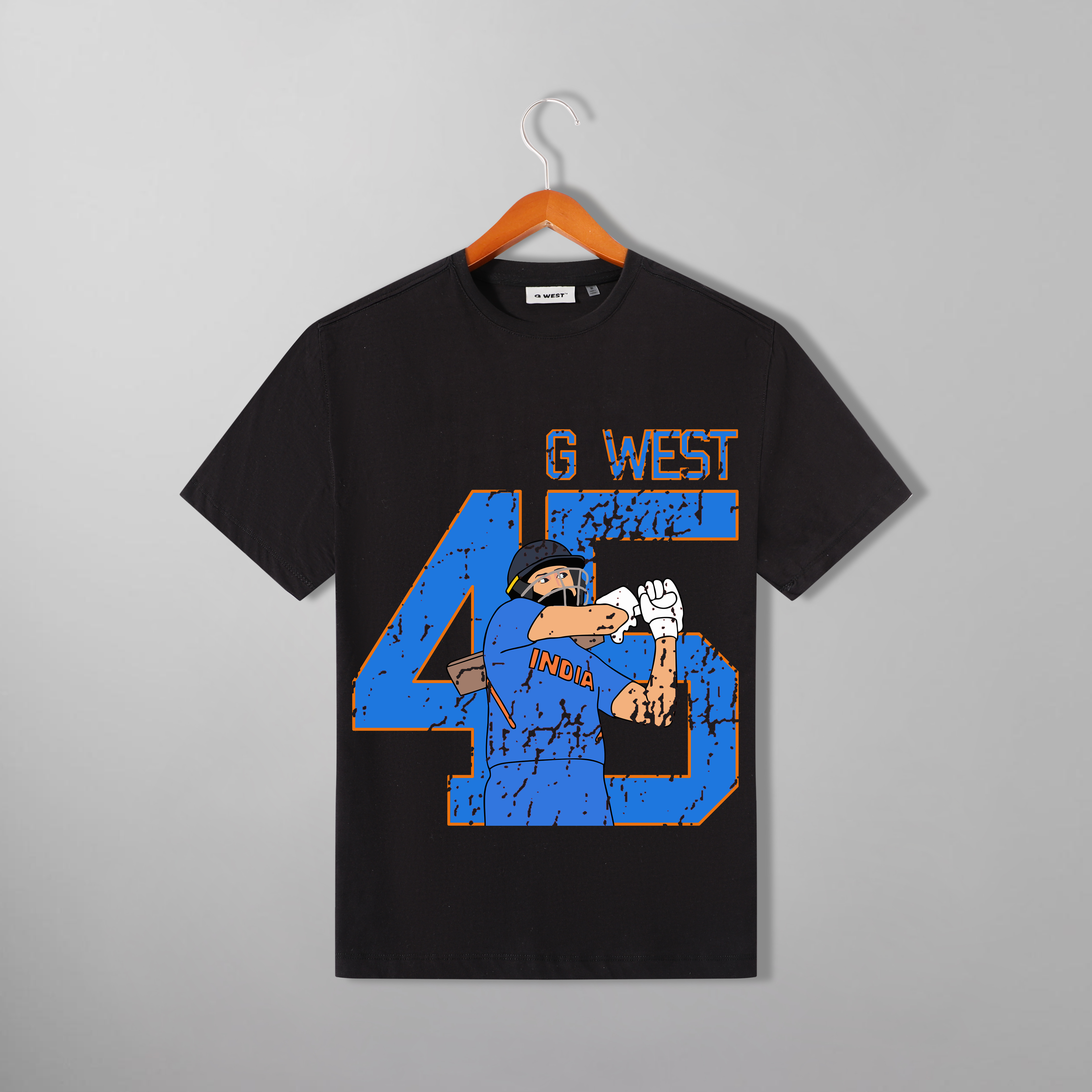 G West Cricket India King-45 T-Shirt : GWDTFL2410 - 3 COLORS