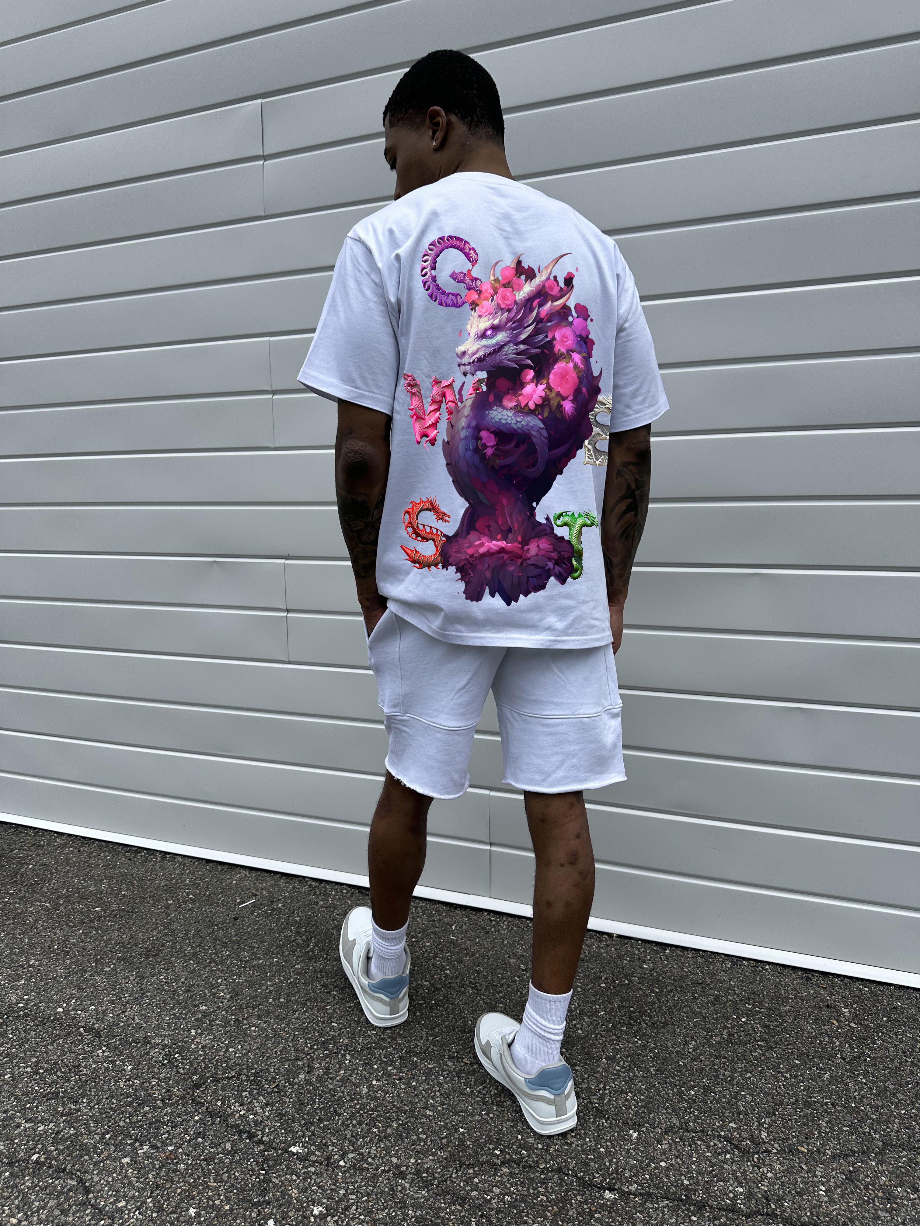 G WEST OVERSIZED PURPLE DRAGON TEE