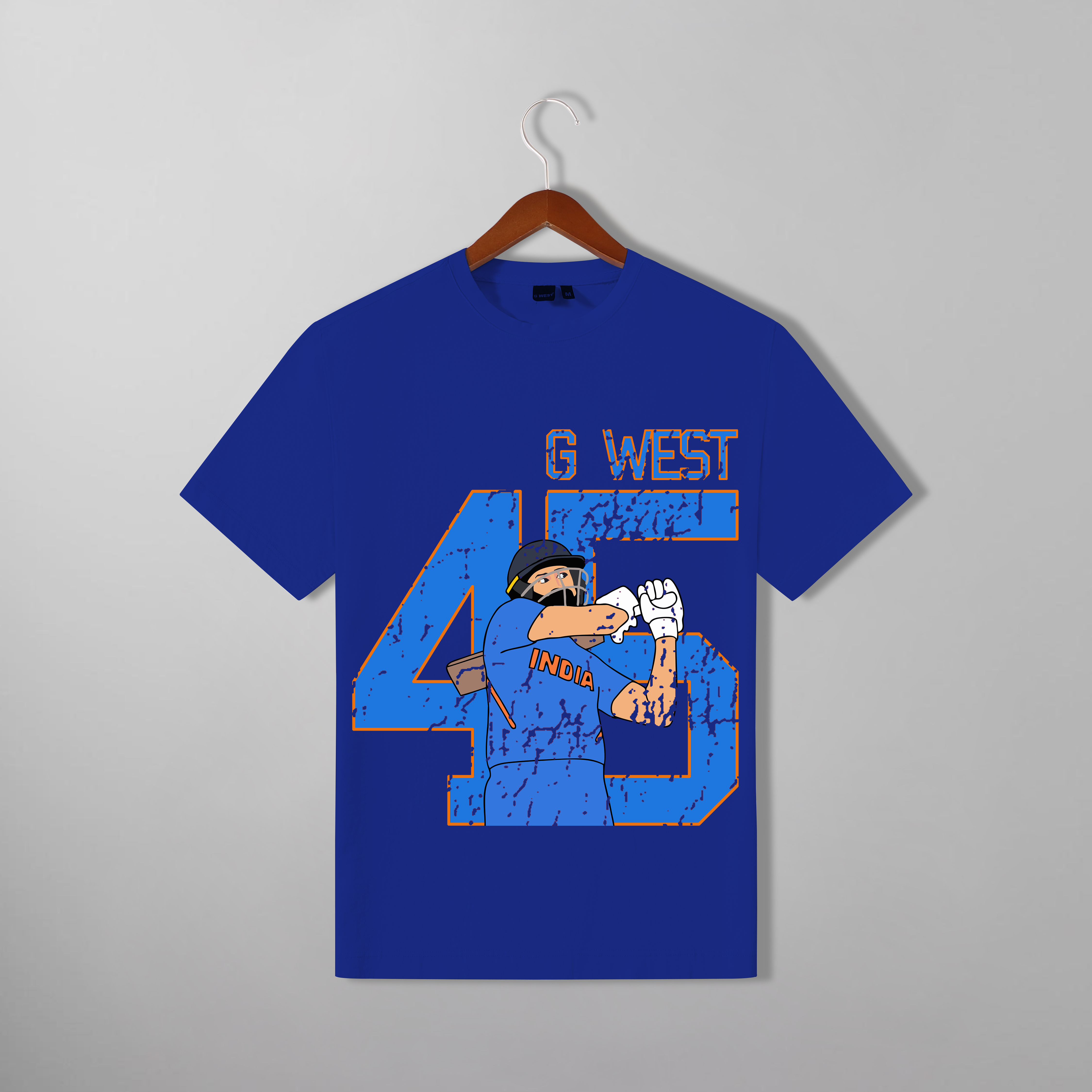 G West Cricket India King-45 T-Shirt : GWDTFL2410 - 3 COLORS