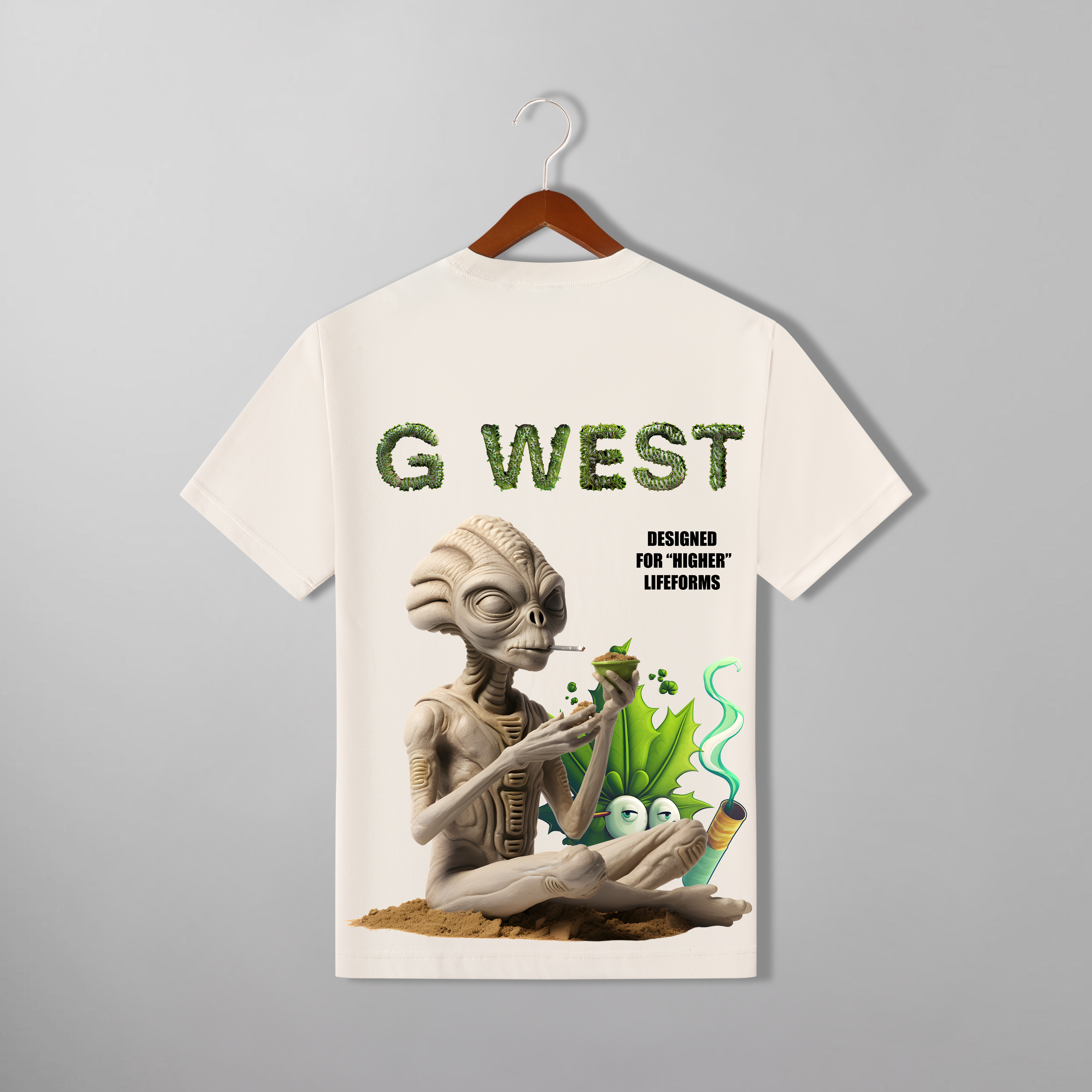 G WEST OVERSIZED DESIGNED FOR HIGHER LIFEFORMS TEE