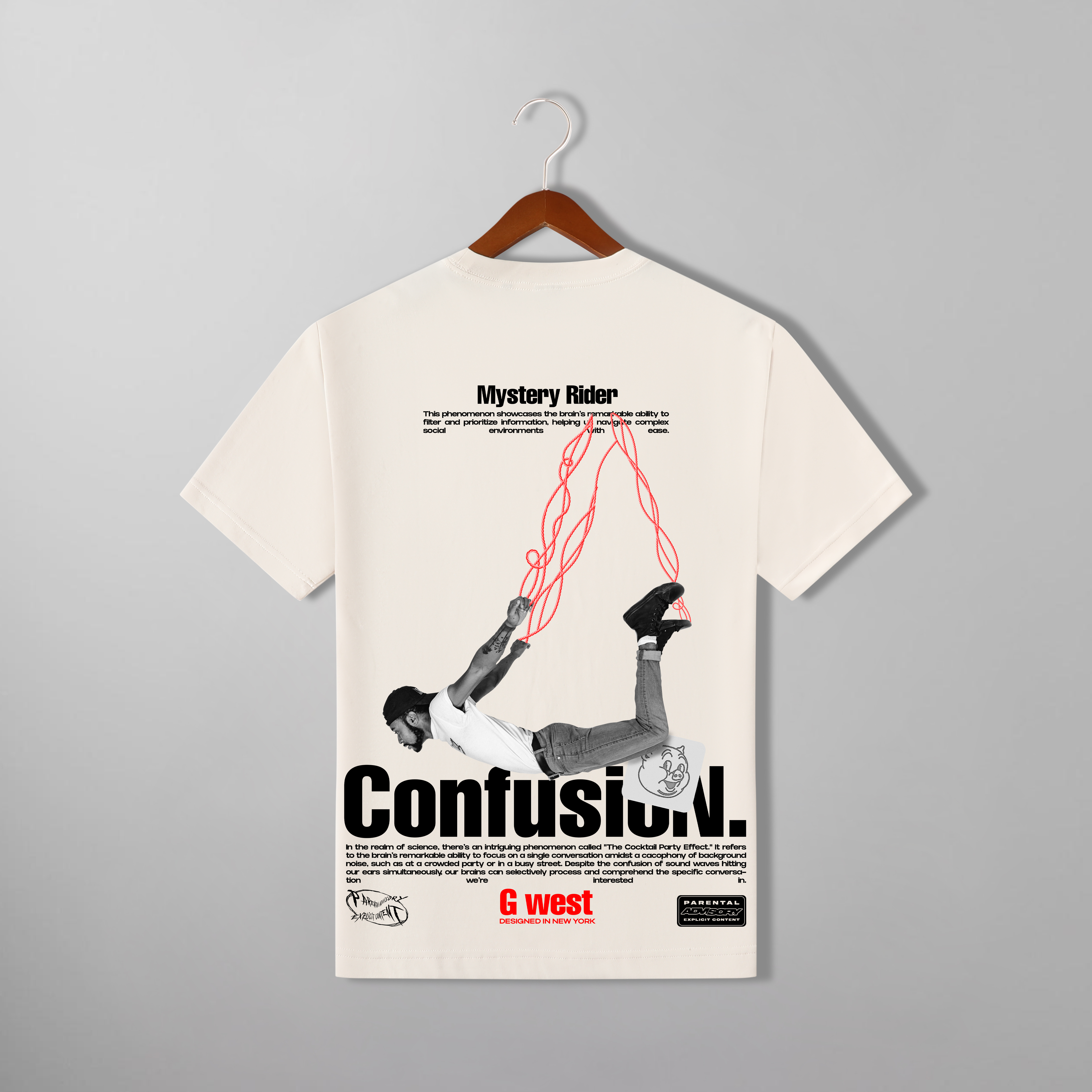 G WEST OVERSIZED CONFUSION TEE