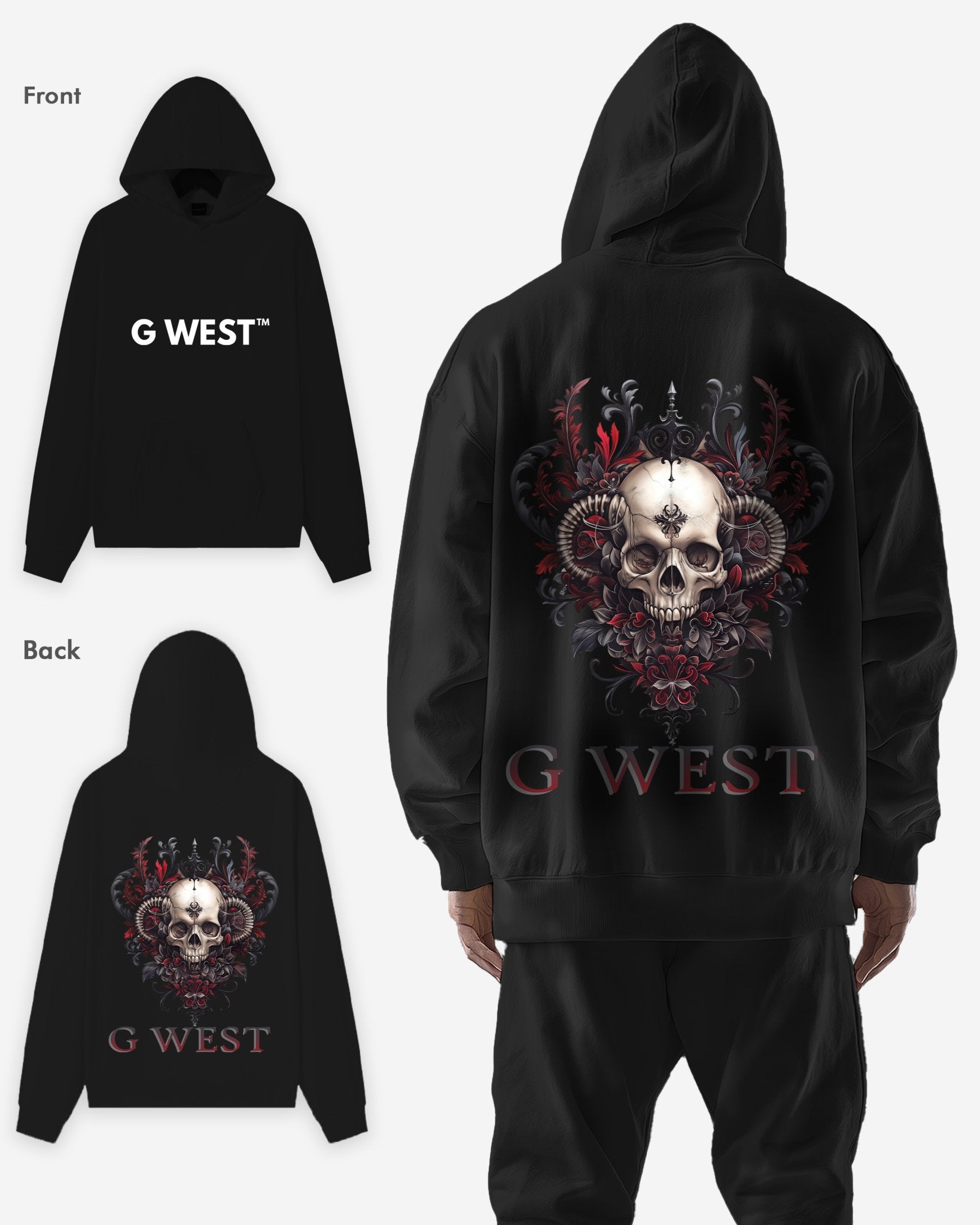 G West Afflicted Times Oversize HOODIE - G West