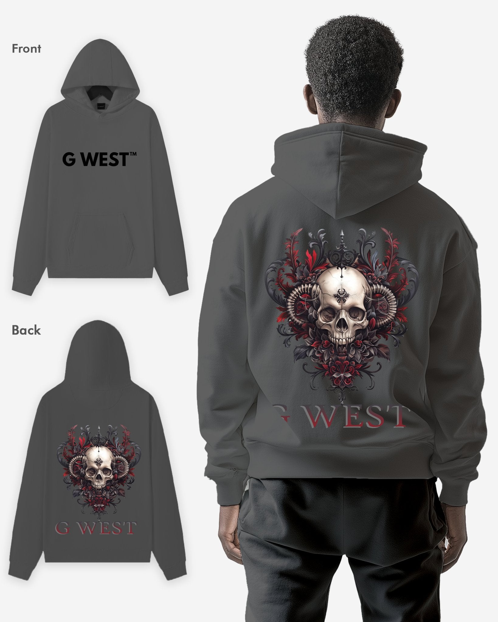 G West Afflicted Times Oversize HOODIE - G West