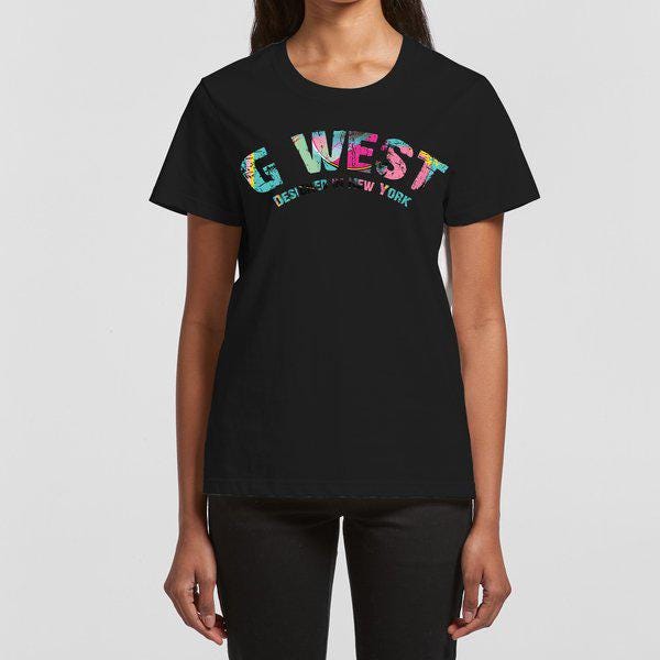 G West Arch Logo Basic T Shirt - Dtwasbst9064 - G West