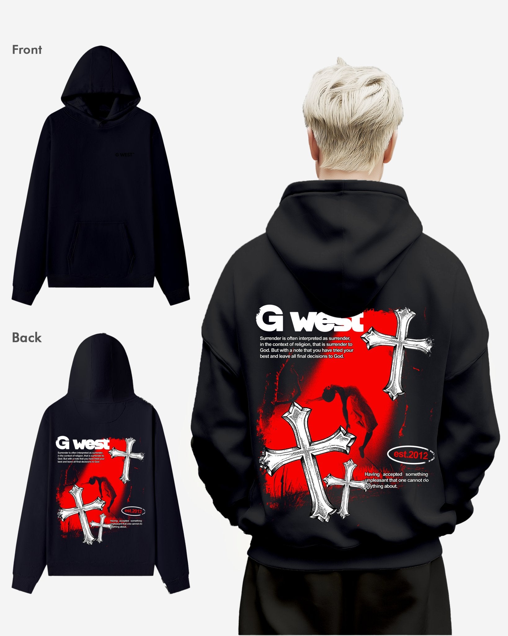 G WEST ASCENDING SOUL OVERSIZE HOODIE - G West