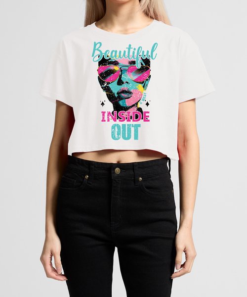 G West Beautiful Inside Out Crop T - Shirt - DTWASCT9060 - G West