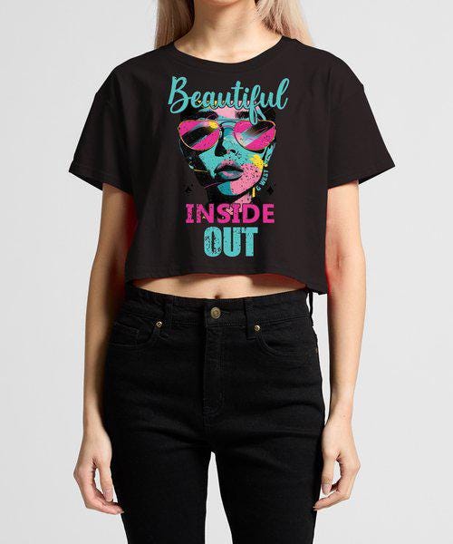 G West Beautiful Inside Out Crop T-Shirt - Dtwasct9060 - G West