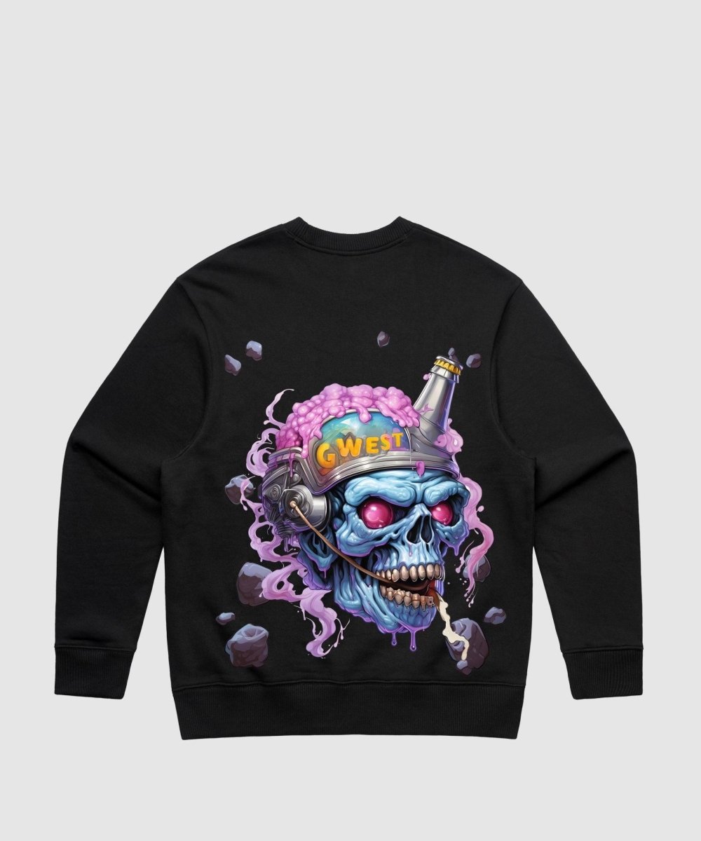 G West Beer Helmet Zombie Heavy Premium Crewneck - 6 Colors - G West