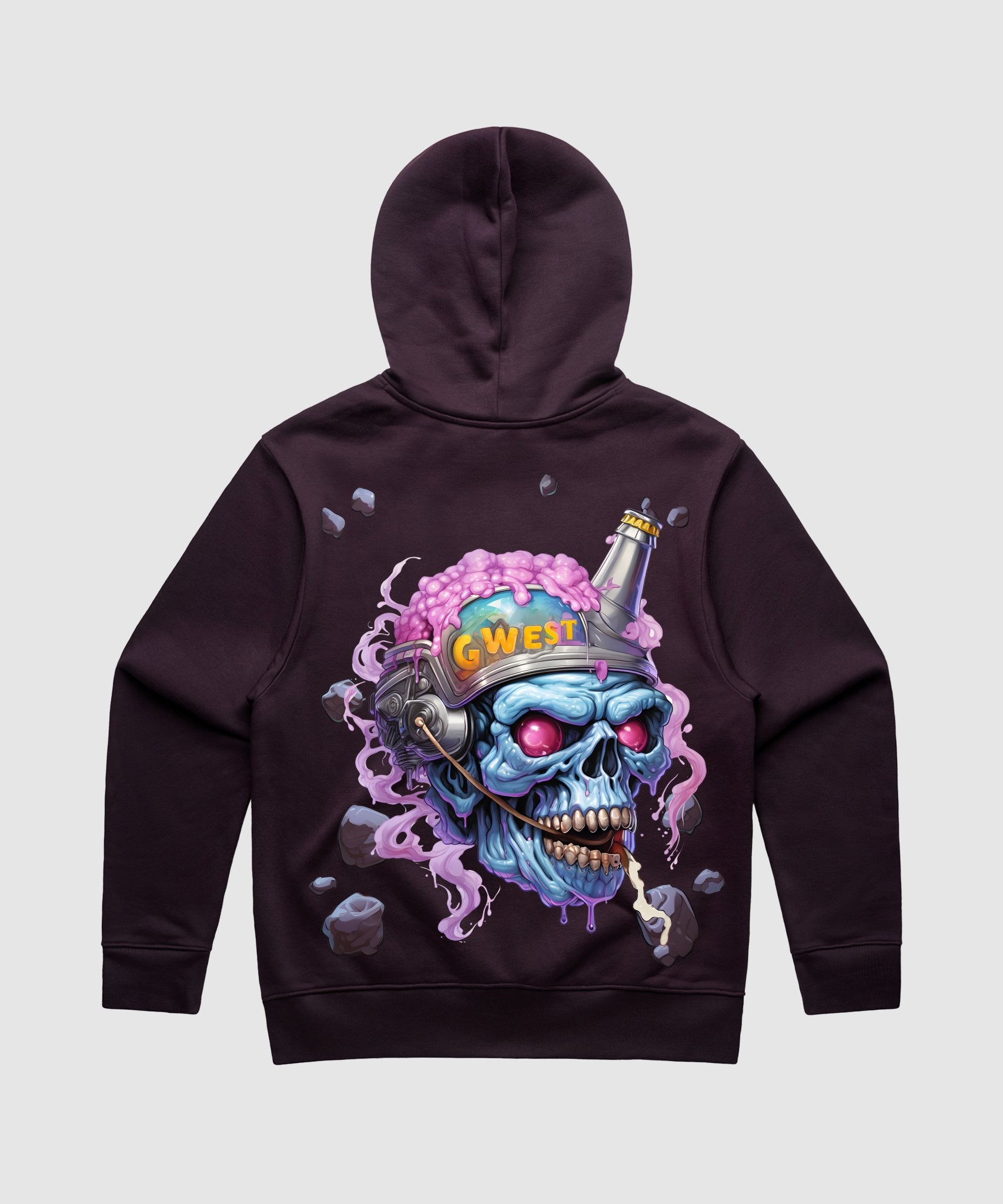 G WEST BEER HELMET ZOMBIE HEAVY PREMIUM HOODIE - 6 COLORS - G West