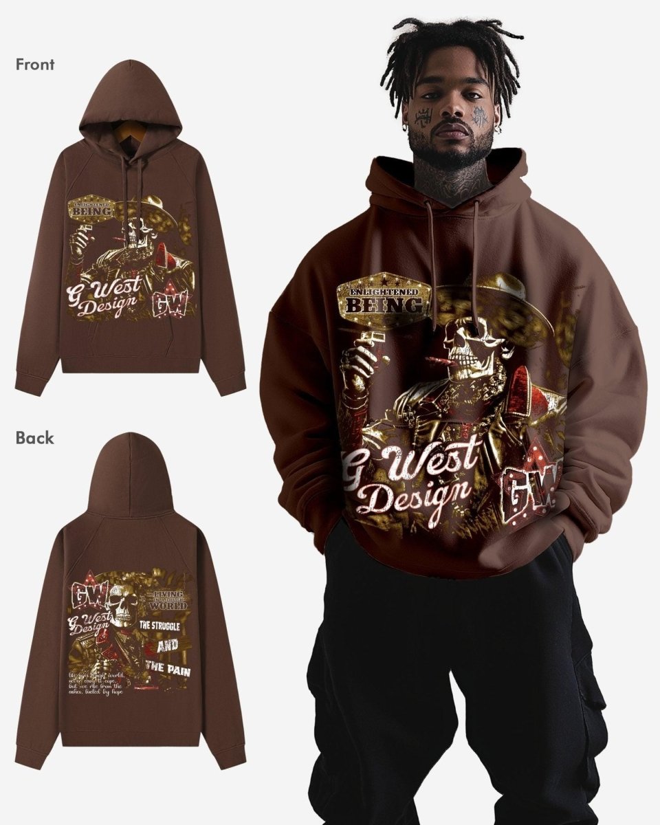 G West Being Enlightened Double Hit Oversized Hoodie - G West