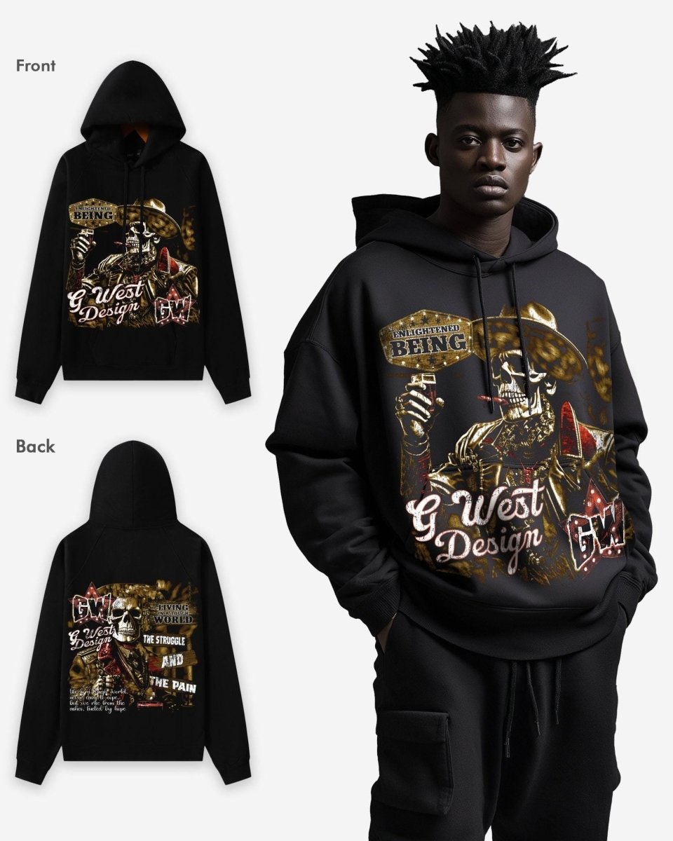 G West Being Enlightened Double Hit Oversized Hoodie - G West