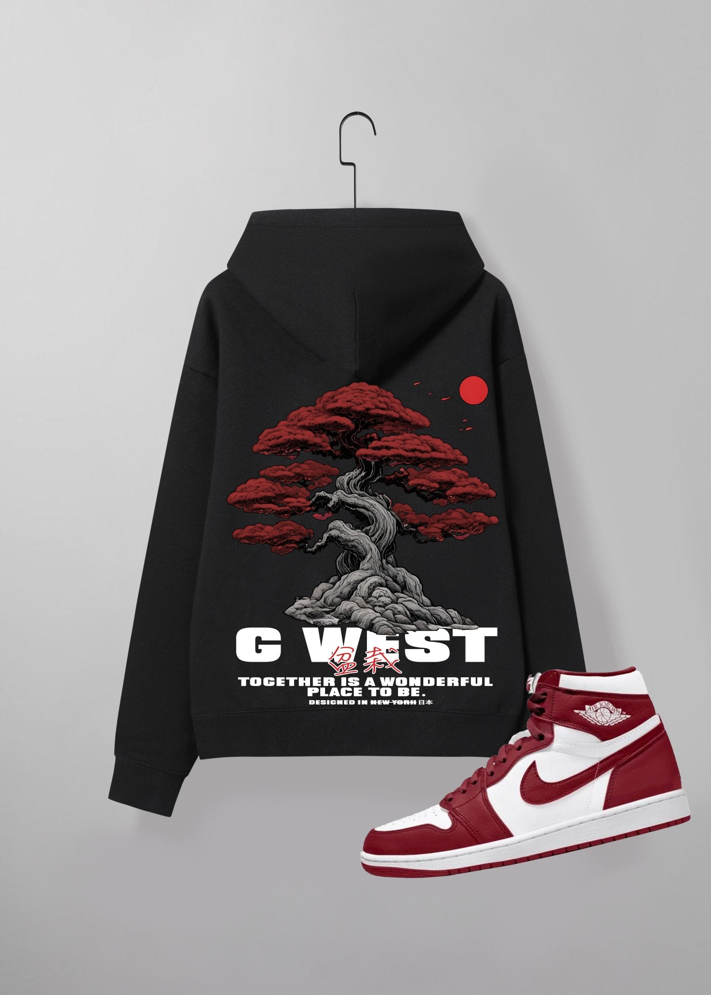 G WEST BONSAI TREE HOODIE : GWHLHD9031 - 2 COLORS - G West