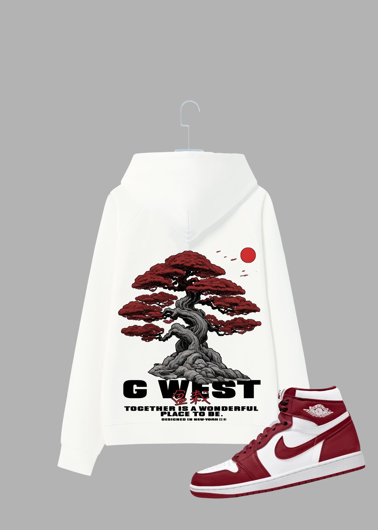 G WEST BONSAI TREE HOODIE : GWHLHD9031 - 2 COLORS - G West