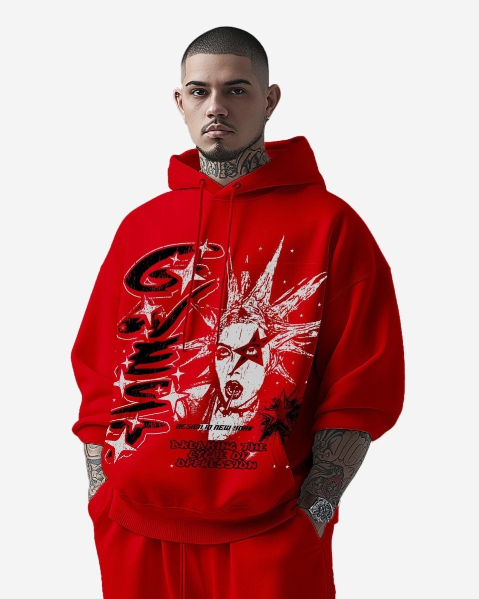 G West Breaking the Cycle Double Hit Oversized Hoodie - G West