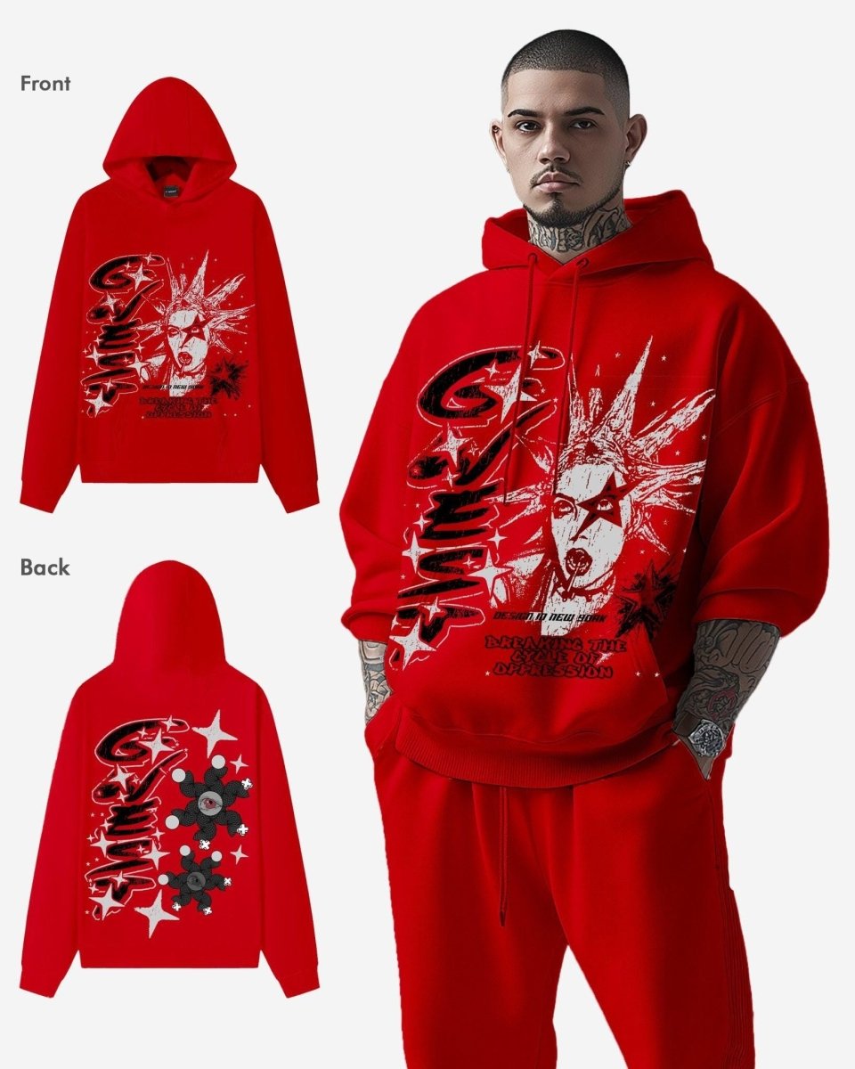 G West Breaking the Cycle Double Hit Oversized Hoodie - G West