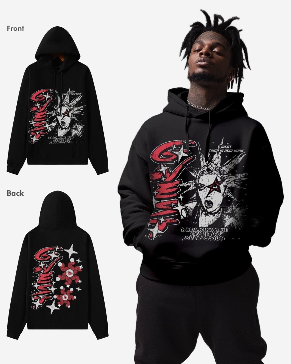 G West Breaking the Cycle Double Hit Oversized Hoodie - G West