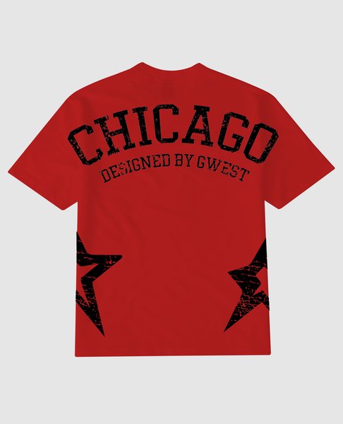 G West Chicago Arch Logo Red Tee GWDTFL9054 - 2 COLORS - G West