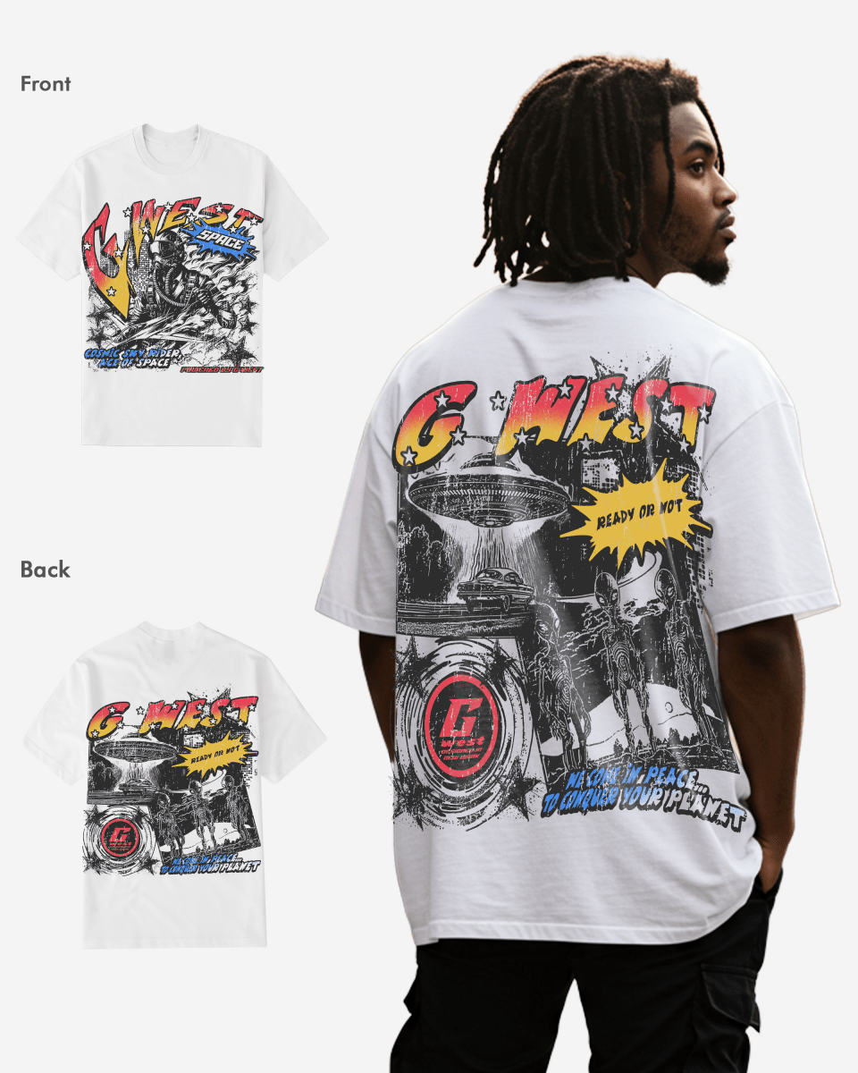 G West Cosmic Sky Ride Double Hit Tee Big and Tall - G West