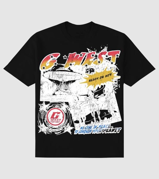 G West Cosmic Sky Ride Double Hit Tee - G West