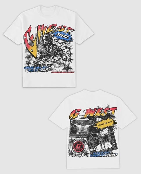 G West Cosmic Sky Ride Double Hit Tee - G West