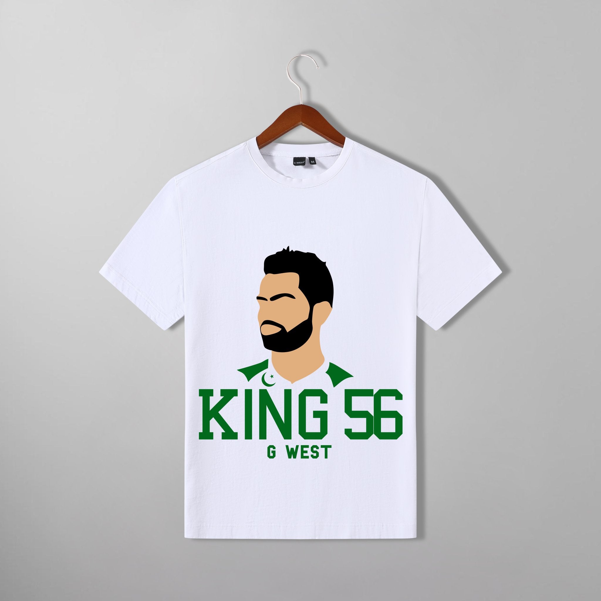 G West Cricket King 56 Black T-Shirt : GWDTFL2408 - 2 COLORS - G West