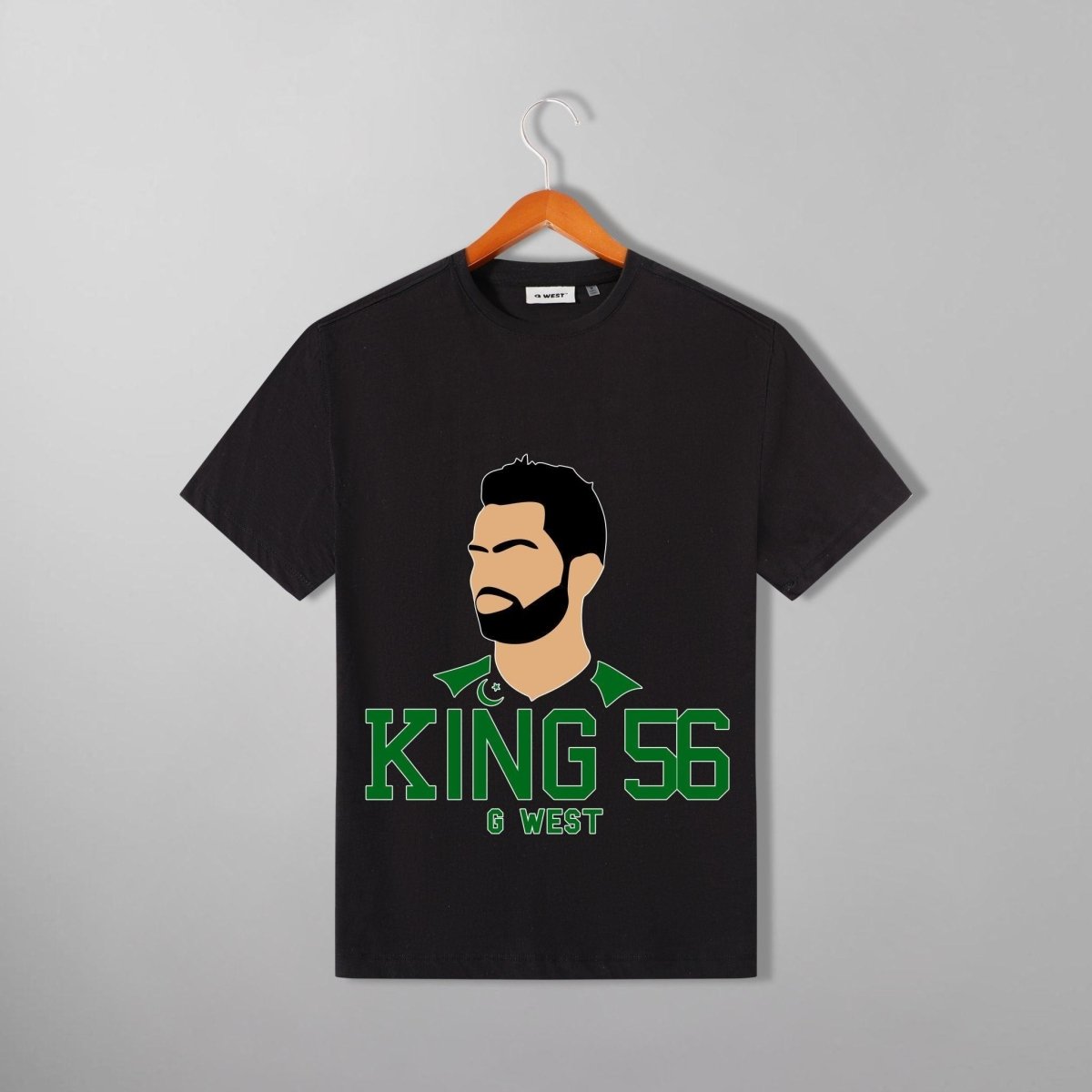 G West Cricket King 56 Black T-Shirt : Gwdtfl2408 - 2 Colors - G West