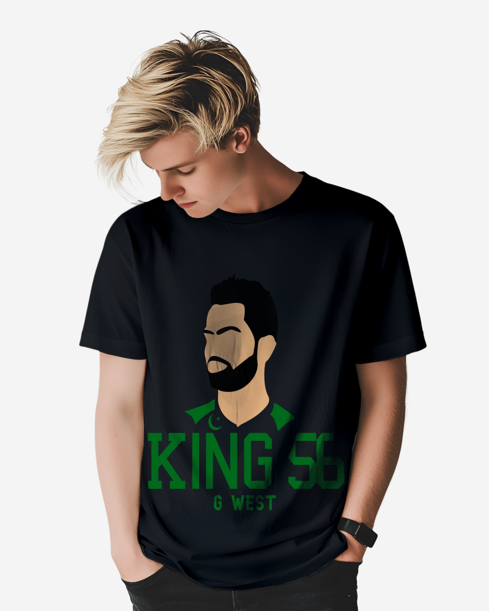 G West Cricket King 56 Black T-Shirt - G West