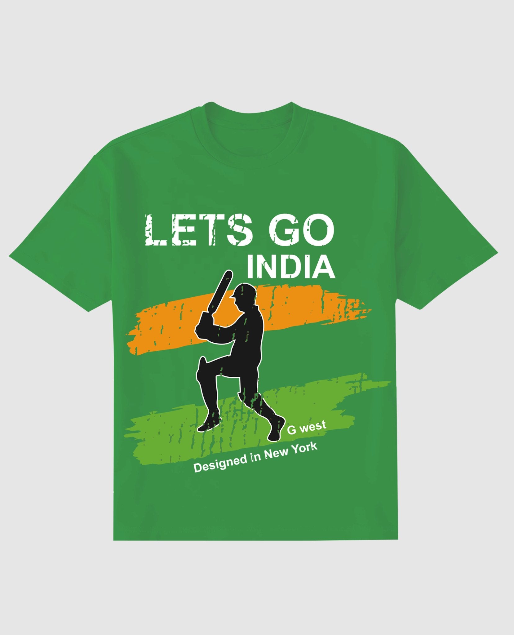 G West Cricket Lets Go India T-Shirt : GWDTBAS2406 - 2 COLORS - G West