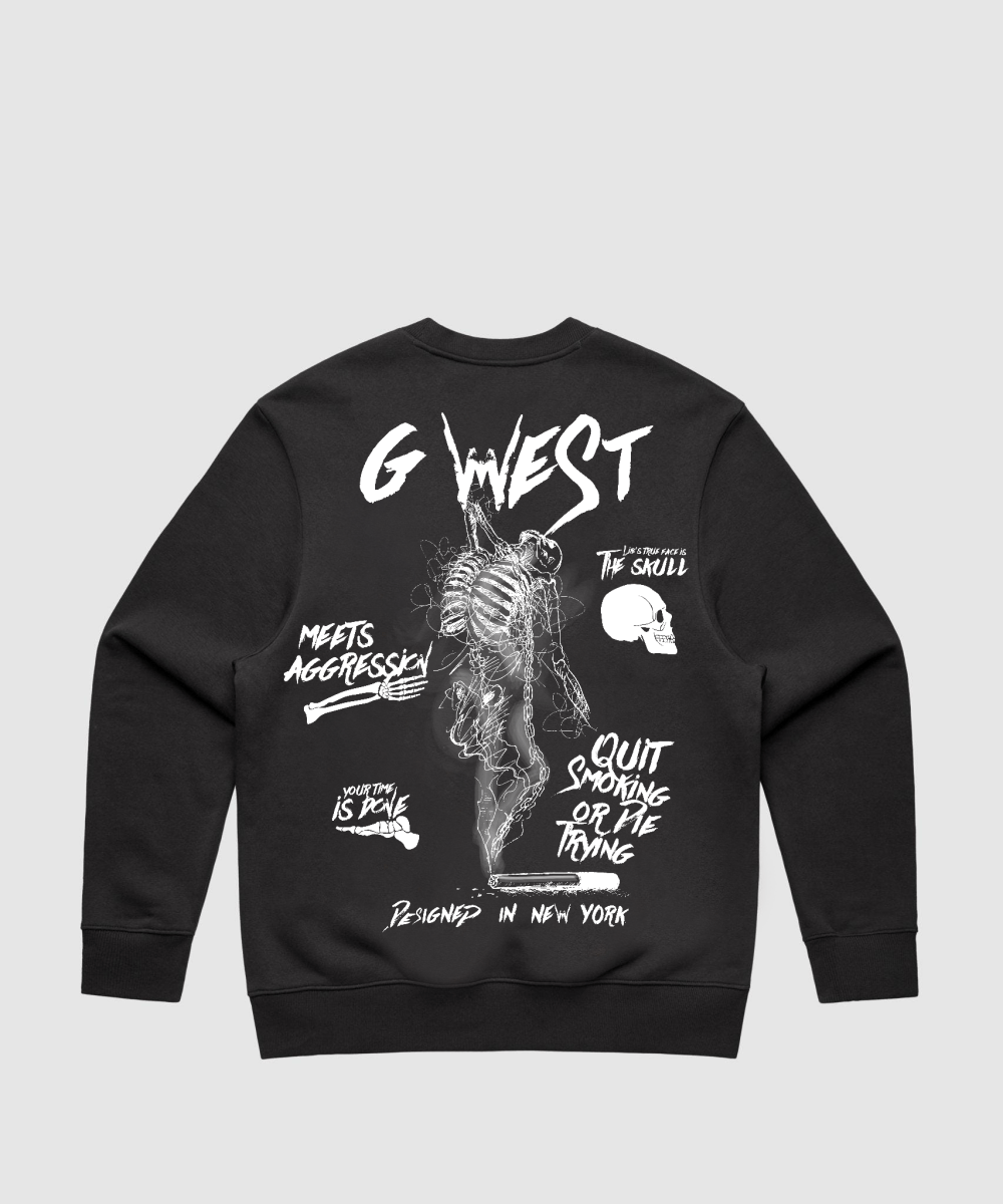 G West Dancing Skeleton Heavy Premium Crewneck - 6 Colors - G West