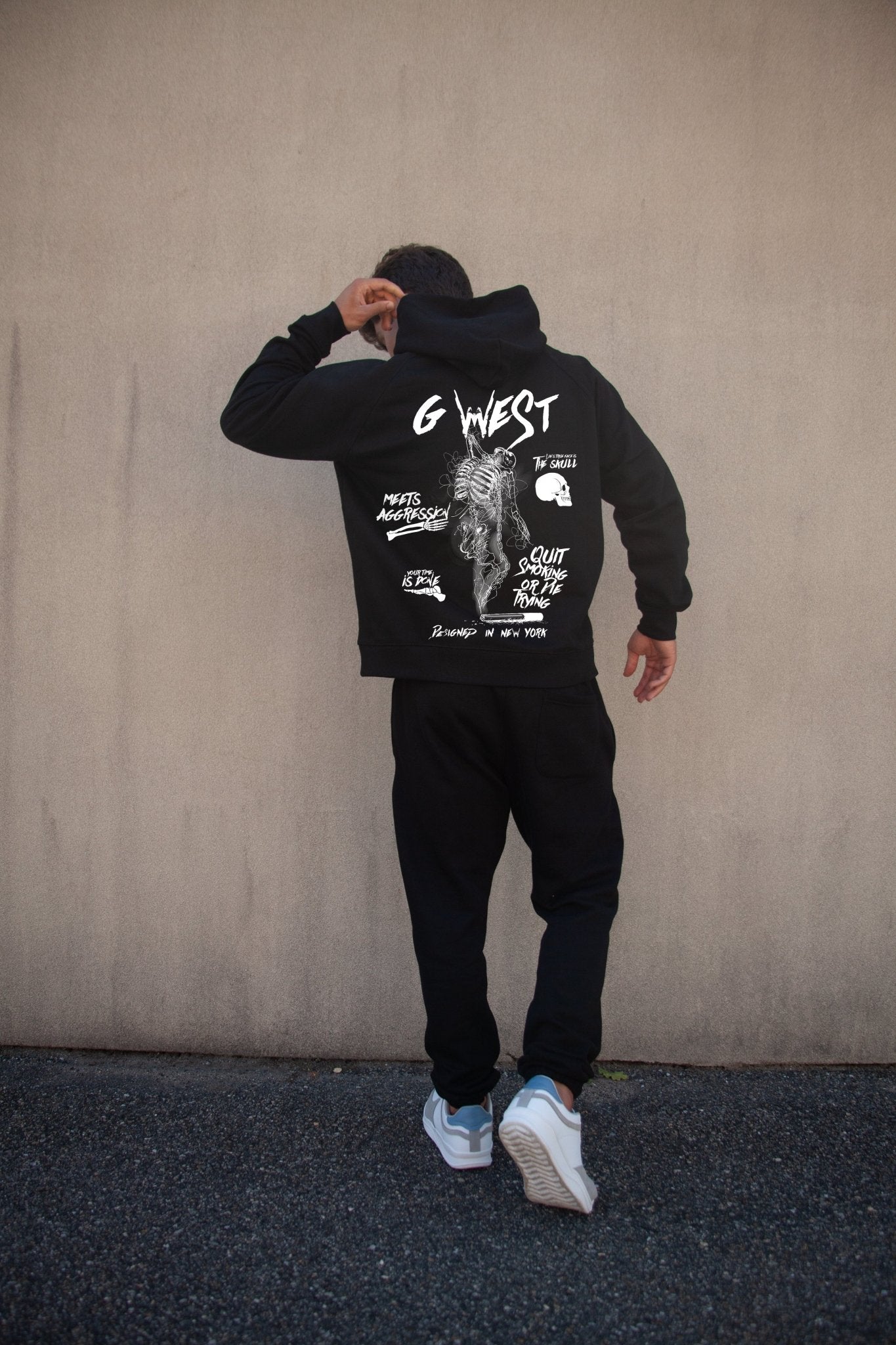 G WEST DANCING SKELETON HEAVY PREMIUM HOODIE - 6 COLORS - G West