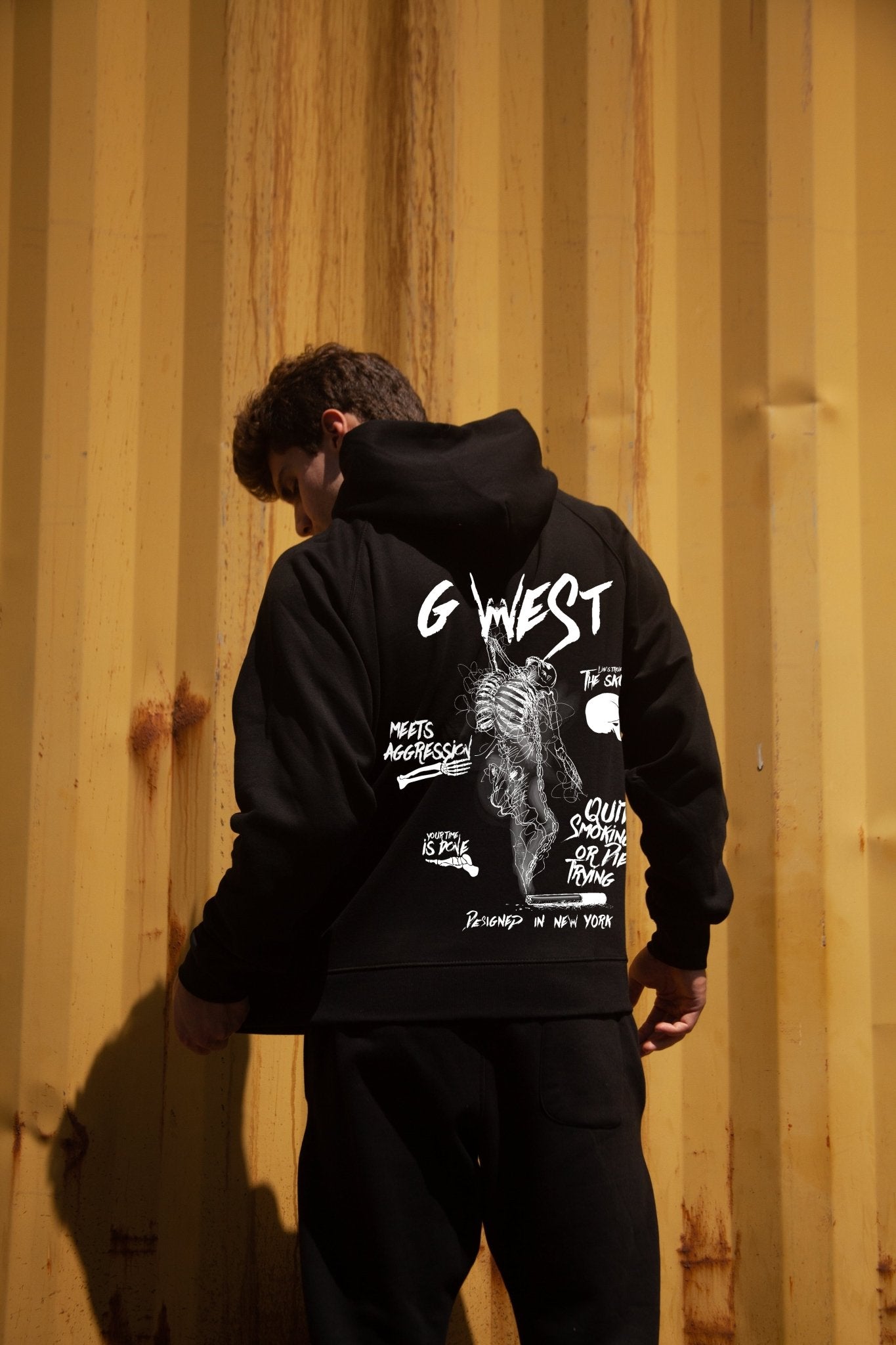 G WEST DANCING SKELETON HEAVY PREMIUM HOODIE - 6 COLORS - G West