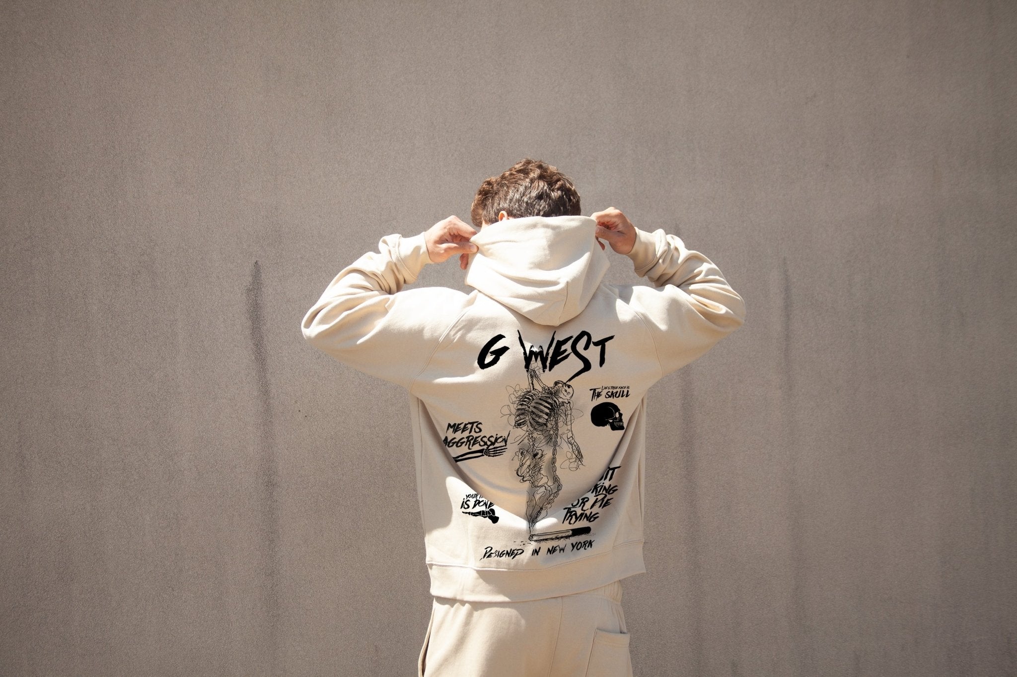 G WEST DANCING SKELETON HEAVY PREMIUM HOODIE - 6 COLORS - G West