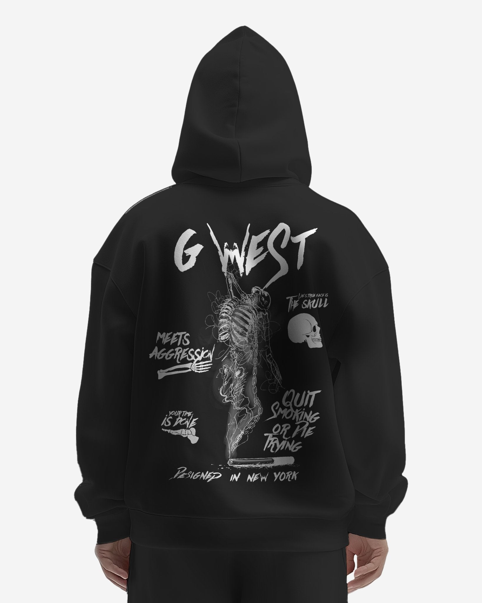 G WEST DANCING SKELETON HEAVY PREMIUM HOODIE - 6 COLORS - G West