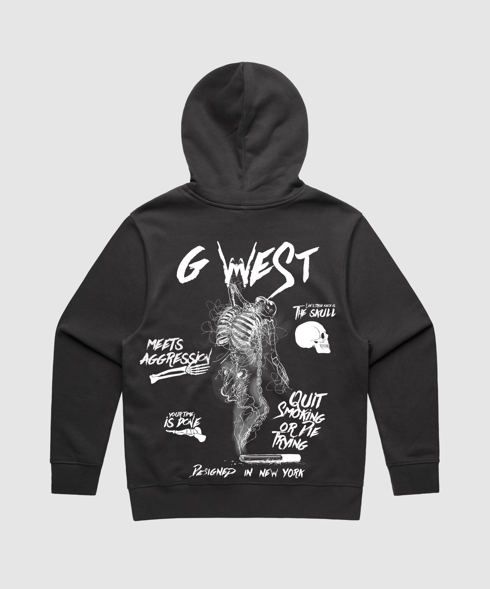 G WEST DANCING SKELETON HEAVY PREMIUM HOODIE - 6 COLORS - G West