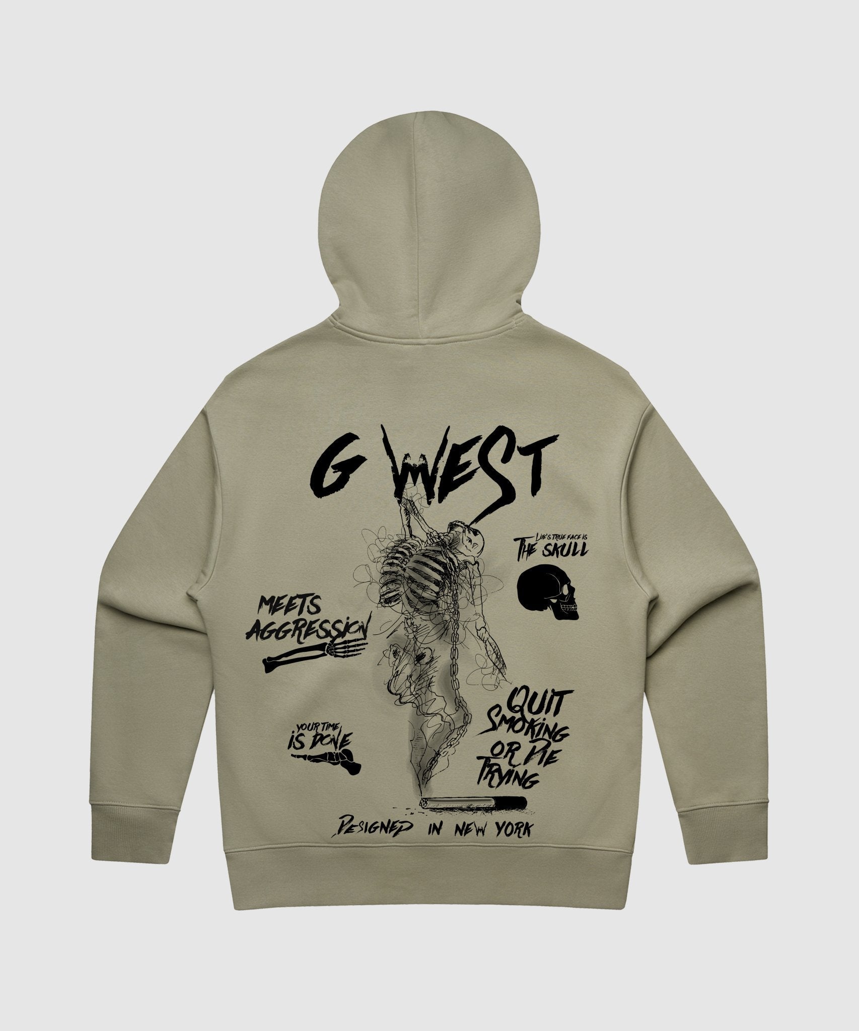 G WEST DANCING SKELETON HEAVY PREMIUM HOODIE - 6 COLORS - G West