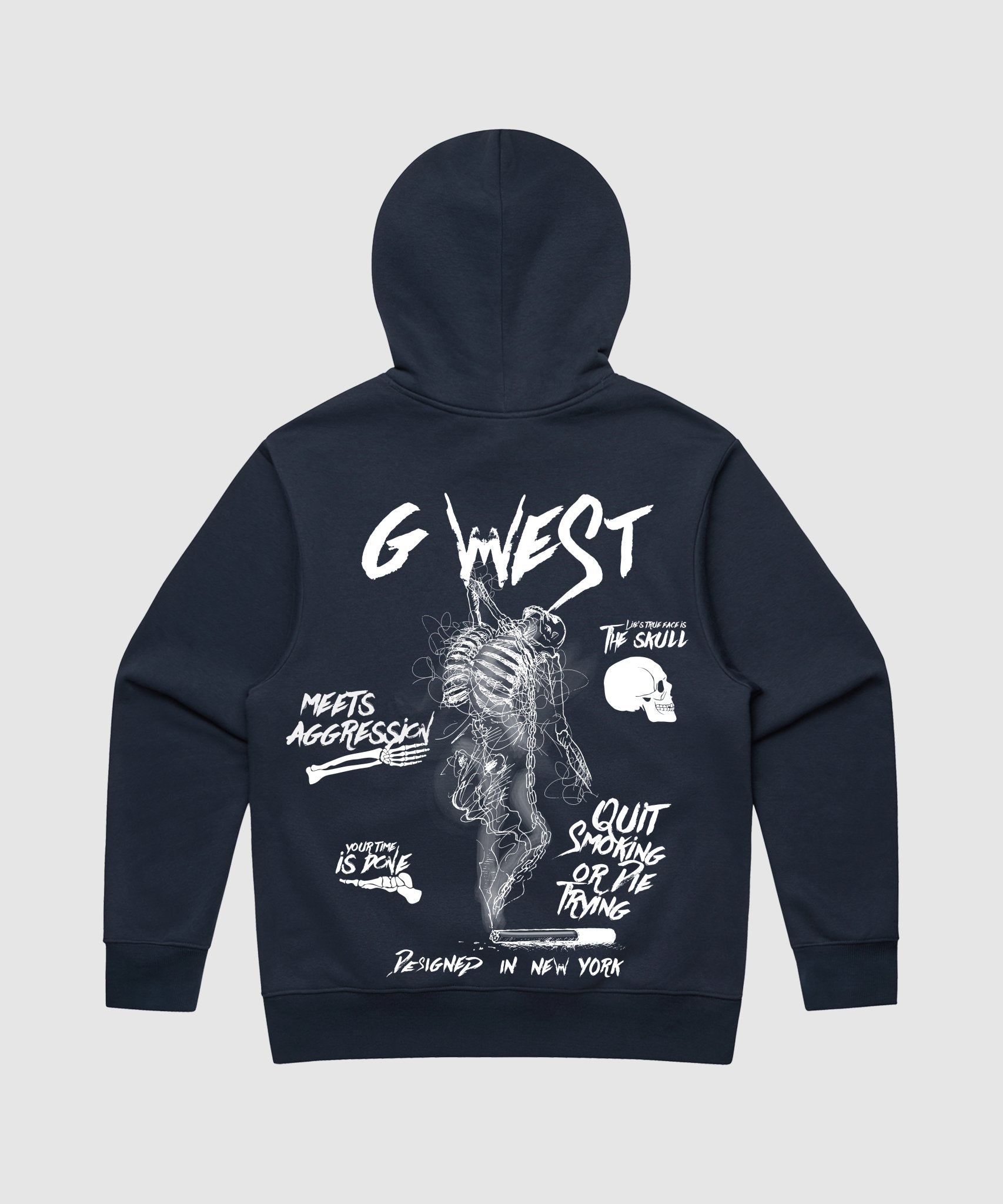 G WEST DANCING SKELETON HEAVY PREMIUM HOODIE - 6 COLORS - G West