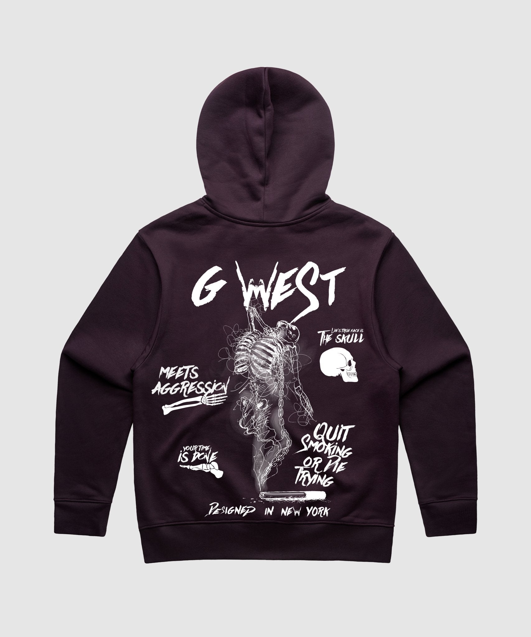 G WEST DANCING SKELETON HEAVY PREMIUM HOODIE - 6 COLORS - G West