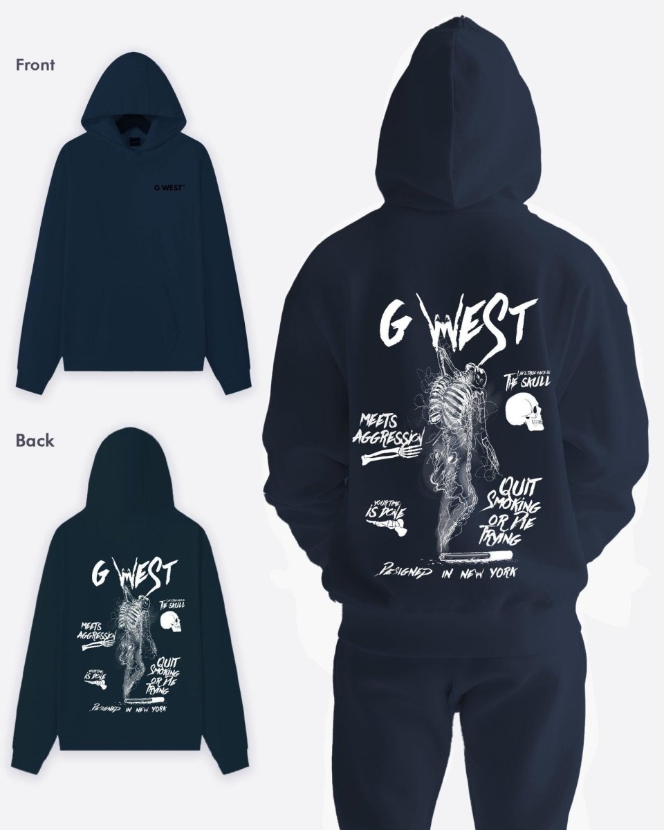 G West Dancing Skeleton Heavy Premium Oversize Hoodie - G West