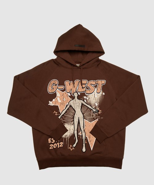 G West Dazzling Dynamo Brown Hoodie Front - G West