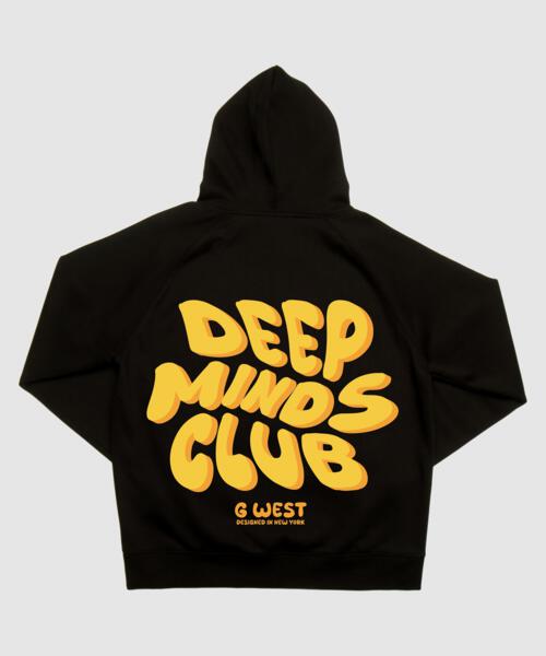 G WEST DEEP MINDS CLUB HOODIE : GWHLHD9026 - 2 COLORS - G West