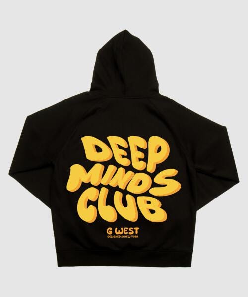 G West Deep Minds Club Hoodie : Gwhlhd9026 - 2 Colors - G West