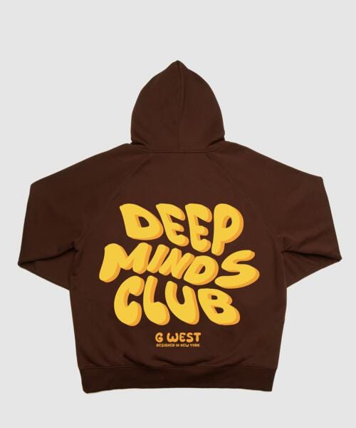 G West Deep Minds Club Hoodie : Gwhlhd9026 - 2 Colors - G West