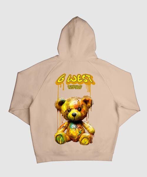 G West Drip Bear Hoodie Mens Style : Gwhlhd9007 - 4 Colors - G West