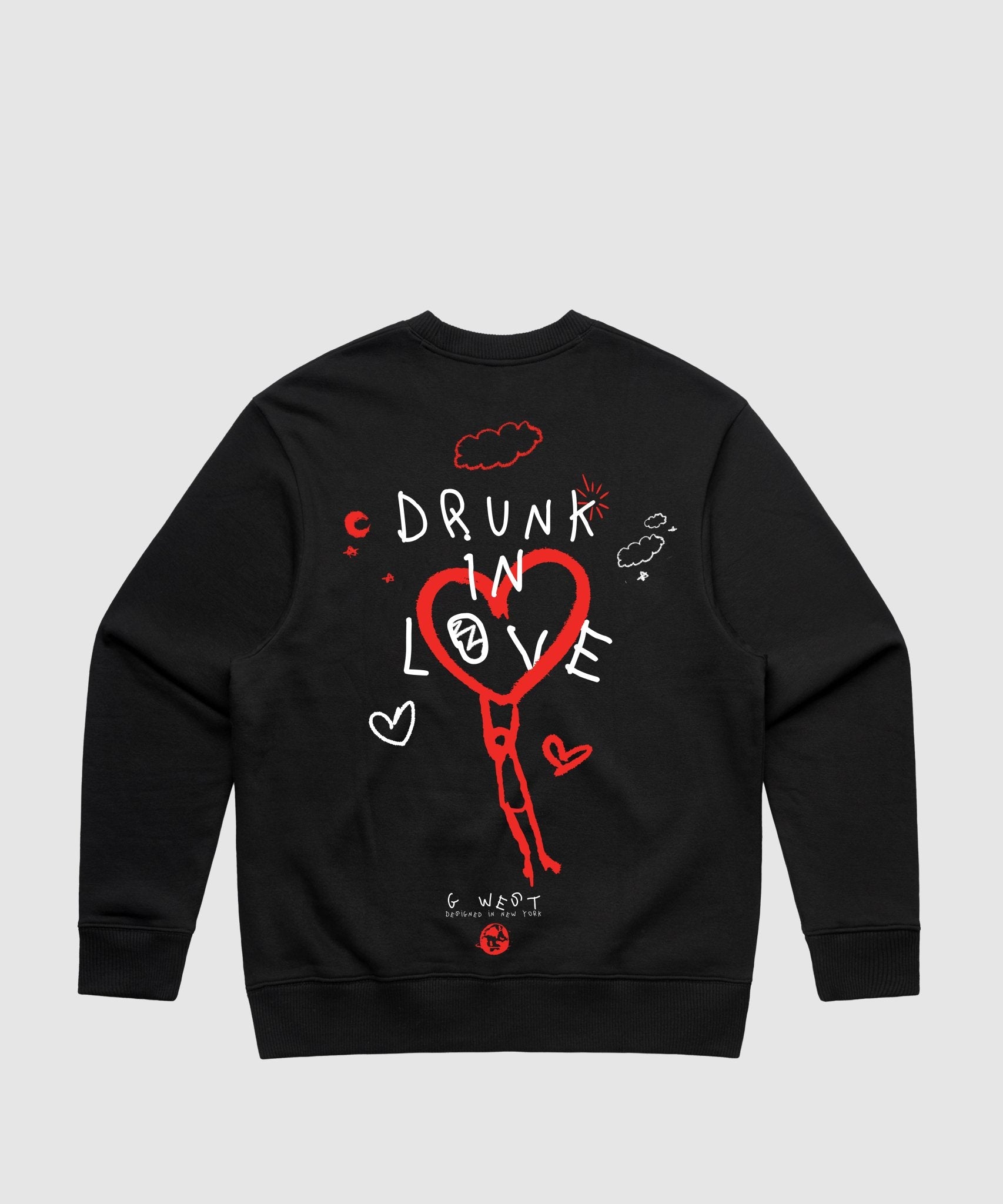 G WEST DRUNK IN LOVE HEAVY PREMIUM CREWNECK - 6 COLORS - G West