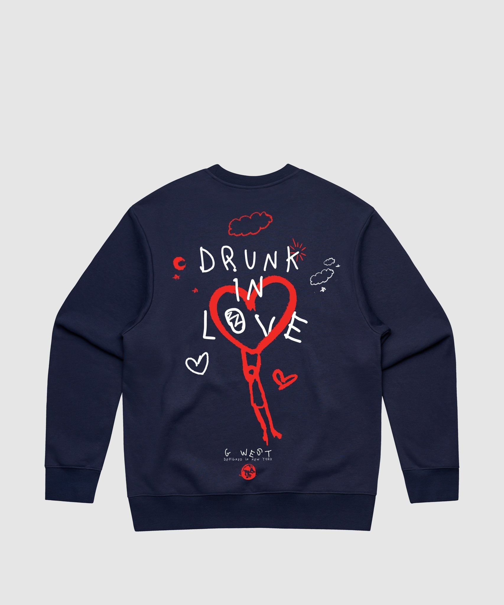 G WEST DRUNK IN LOVE HEAVY PREMIUM CREWNECK - 6 COLORS - G West