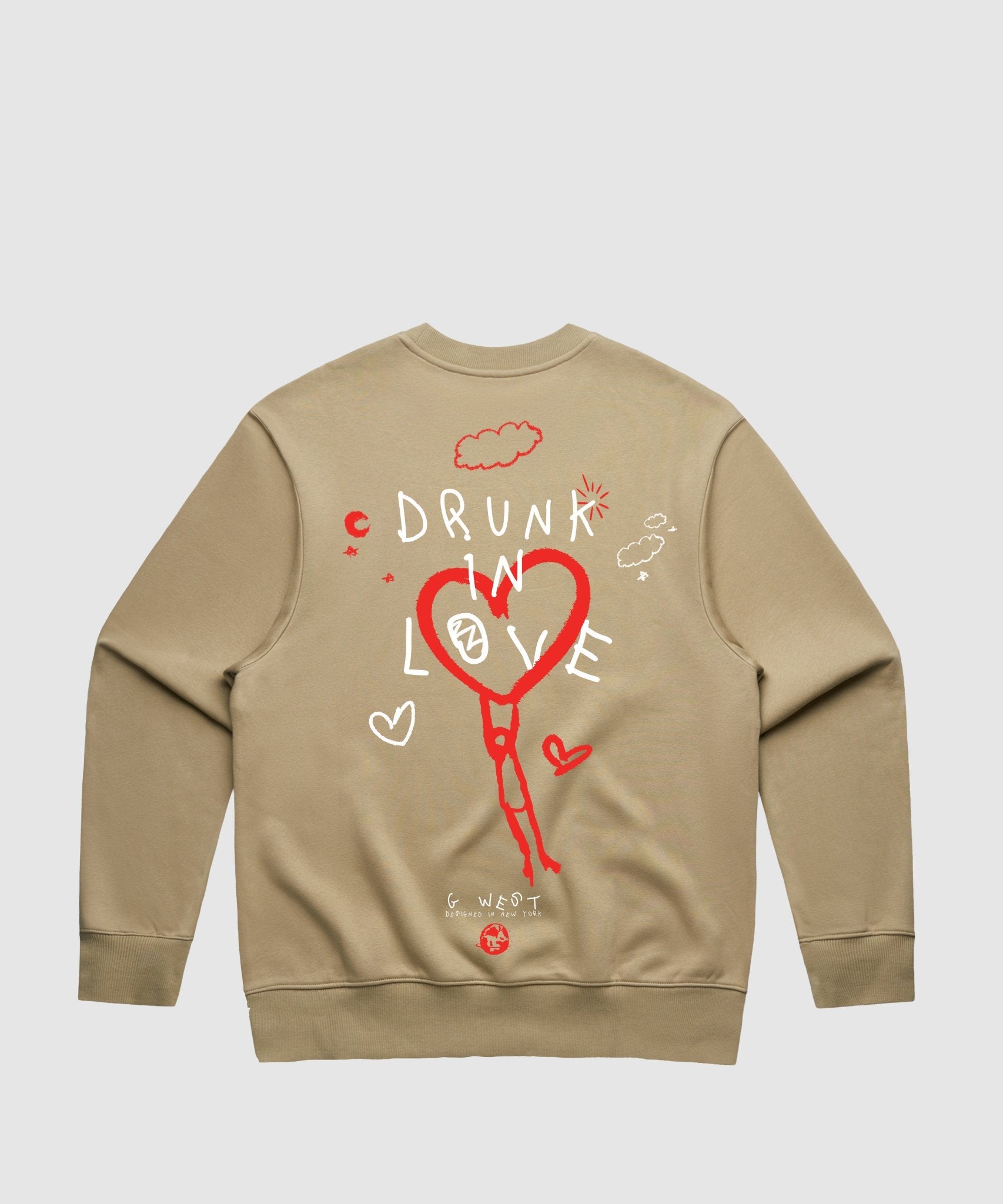 G WEST DRUNK IN LOVE HEAVY PREMIUM CREWNECK - 6 COLORS - G West