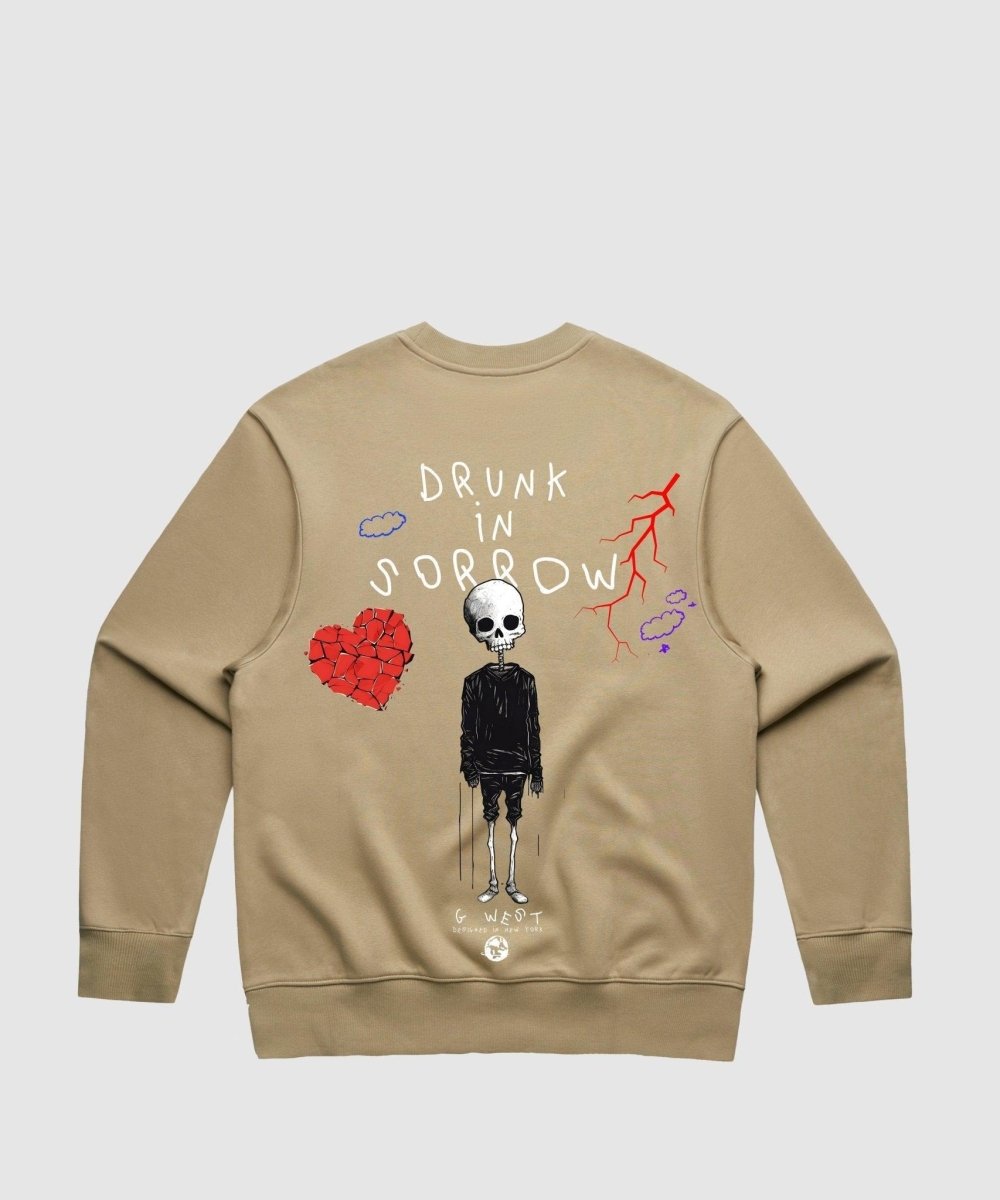 G West Drunk In Sorrow Heavy Premium Crewneck - 6 Colors - G West