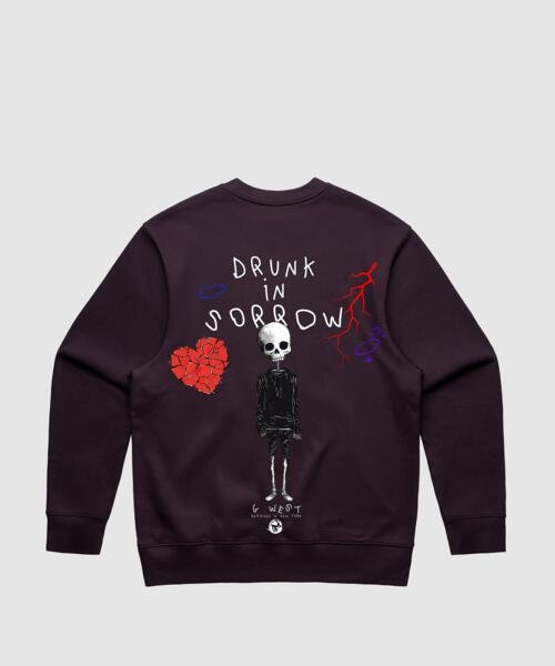 G West Drunk In Sorrow Heavy Premium Crewneck - 6 Colors - G West