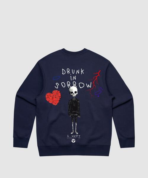 G West Drunk In Sorrow Heavy Premium Crewneck - 6 Colors - G West